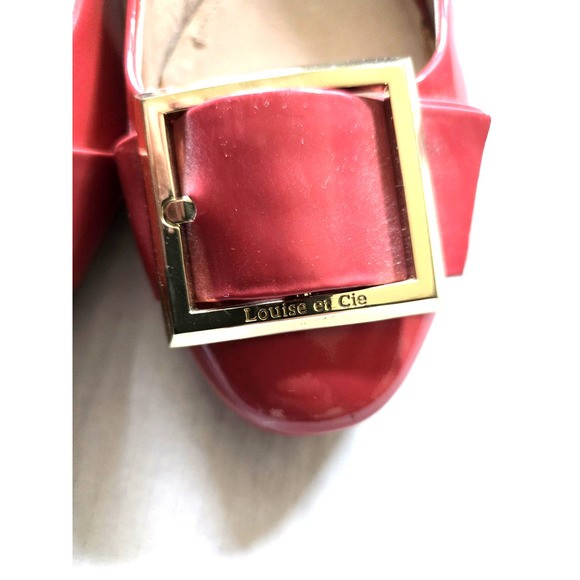 Louise et Cie Women's 'Brianna' Buckle Toe Pump Pink patent leather, US 8.5 - Picture 9 of 12